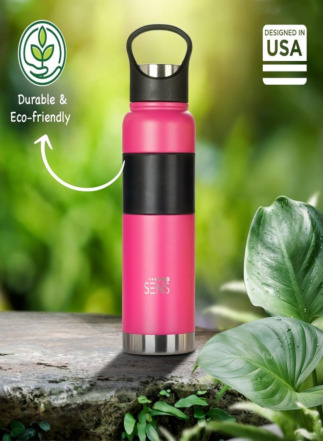 SENS HydraTitan Stainless Steel Bottle with Advanced Insulation Technology, Hot or Cold up to 24 Hours | Leak Proof |BPA Free |Gym Bottle | Adults |750ml | Pink - Image 5